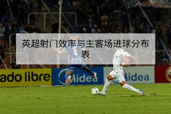 英超射门效率与主客场进球分布表